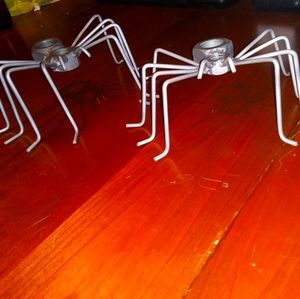 Metal spider sculptures